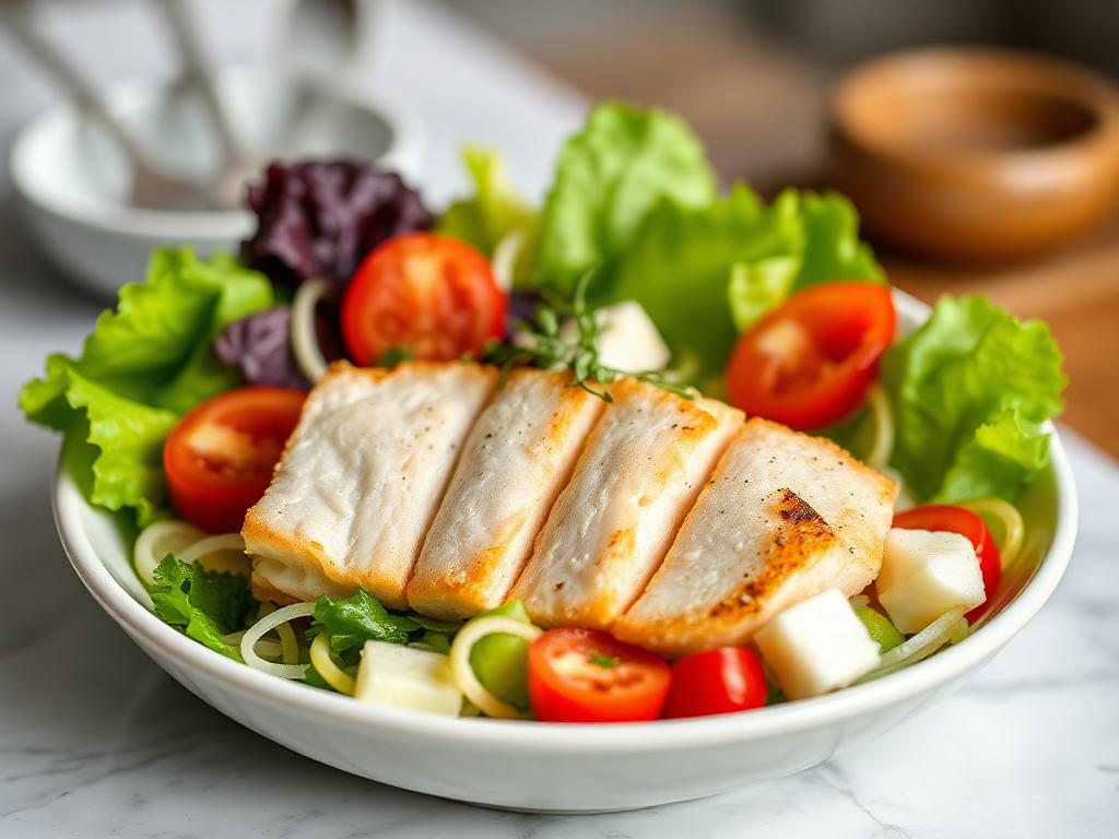 Salade tiède d'héliantis au haddock