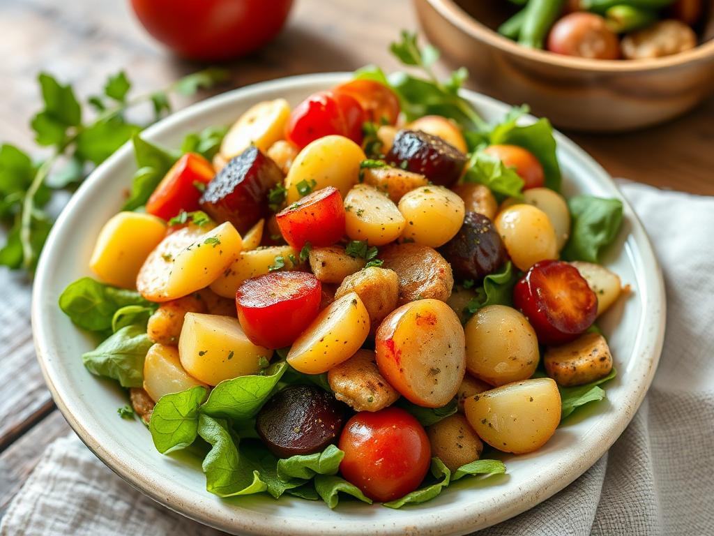 Salade de morue aux pommes de terre primeurs