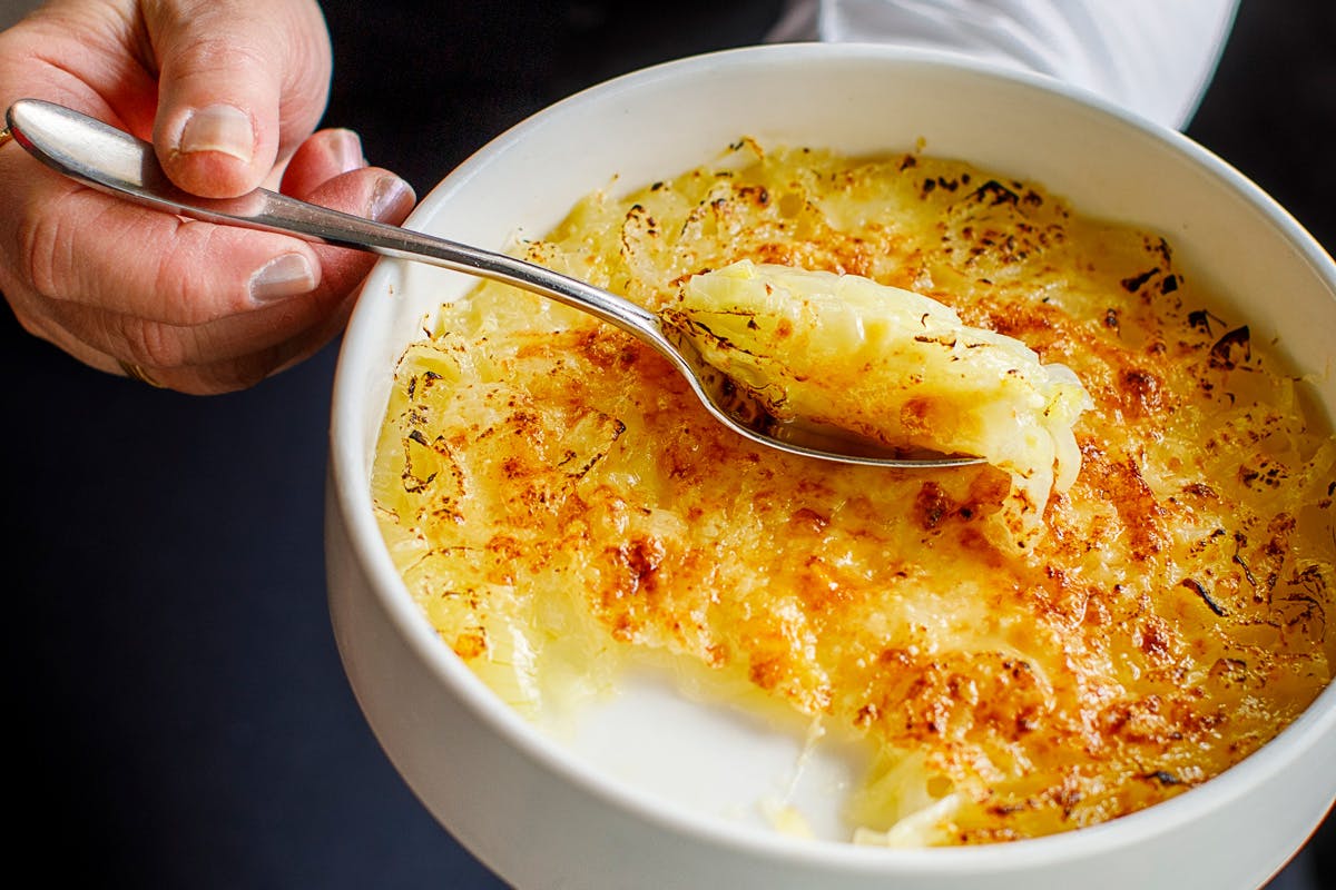 Gratin à l'oignon et au beaufort